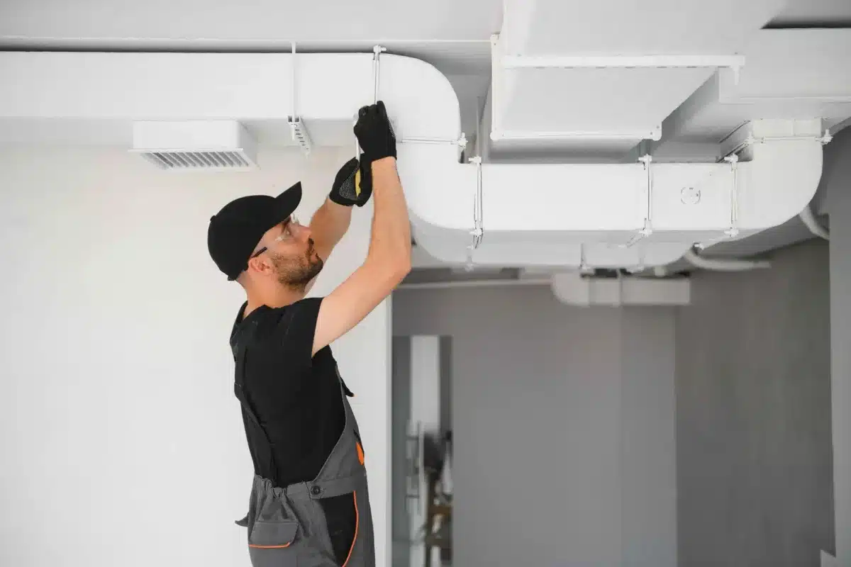 HVAC system maintenance technician